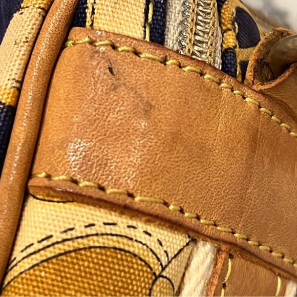 LOEWE Vintage Rare Botanical Pattern Cotton & Leather Authentic Crossbody Bag - Picture 7 of 7